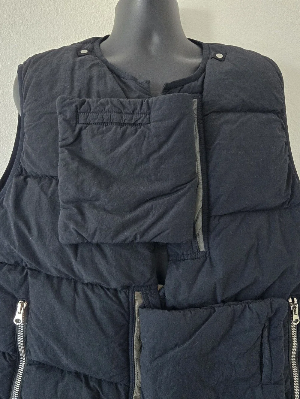 Stone Island Shadow Project Naslan Light Padded Pocket Gilet Vest Mens XXL Bkack
